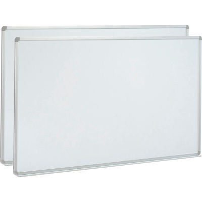 Global Industrial™ Magnetic Whiteboard - 96 x 48 - Surface en acier - Paquet de 2