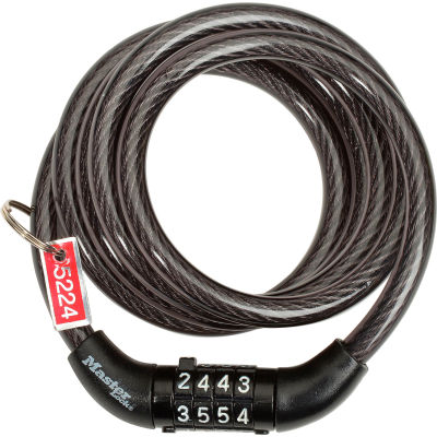 Master Lock® no 8143D câble antivol, 4' combinaison câble antivol - Qté par paquet : 6