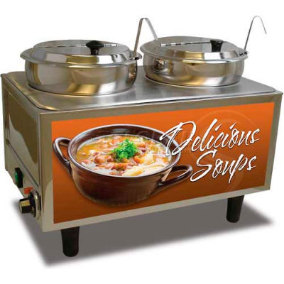 Benchmark USA 51072-S, Dual 7 Qt. Soup Station , 120 Volt