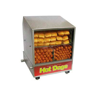 Référence USA 60048, Dog Pound Hotdog Steamer/Merchandiser, 164 pains à Hot Dogs/36 120V