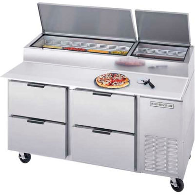 Charcuterie/Pizza Prep Tables w / tiroirs série DPD, 67" W - DPD67HC-4