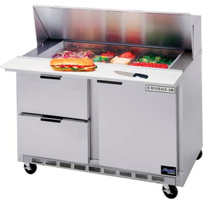 Boisson Air® SPED48HC-12 M-4 alimentaire Prep Tables Sped48 série élite Mega Top W / tiroirs, 48" W