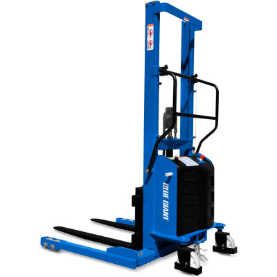 lift stacker giant 2200 push manual powered lb cap trucks globalindustrial handling material