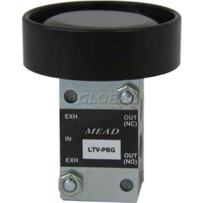 Bimba-Mead Air Valve LTV-PBG, 5 Port, 2 Pos, manuel, NPTF Port Valve de 1/8", garde le bouton pour côté Mt