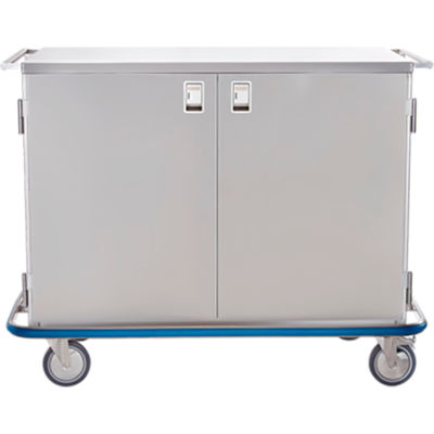 Blickman Maxi Case Cart, 52 « L x 40 1/2 « H x 29 « D, 1 étagères à enroulement de fil robuste, 2 portes pleines