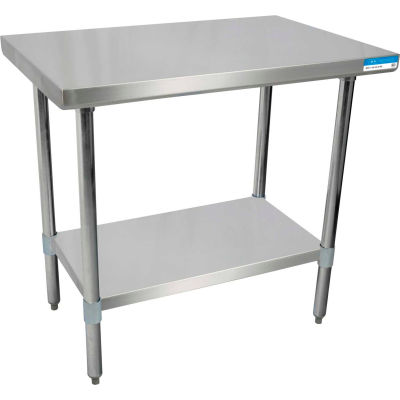 Table en acier inoxydable BK Resources 430, 24 x 18 », sous étagère, calibre 18