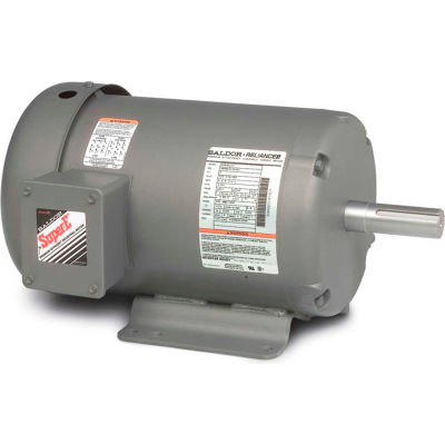 Moteur Baldor-Reliance à CVC, EHM3611T, 3 PH, 3 HP, 208-230/460 V, 1760 RPM, TEFC, 182 t Frame