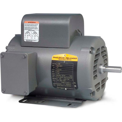 Baldor-Reliance Motor L1320T, 2HP, 3450RPM, 1PH, 60HZ, 145T, 3528LC, OPEN, F1