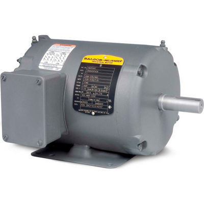 M3457 moteur Baldor-Reliance, 0,33CV, 3450 RPM, 3PH 60Hz, 48, 3410 M, TENV, F1