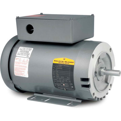 PCL1327M moteur Baldor-Reliance, 5HP, 3450 RPM, 1PH, 60HZ, 56HCY, 3535LC, ODTF, F
