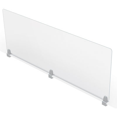 MooreCo Clear Acrylic 24 « H x 72 « W Edge Clamp Panneau acrylique 4mm d’épaisseur