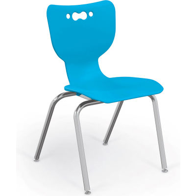 Chaise de classe en plastique Balt® Hiérarchie 18" - Bleu