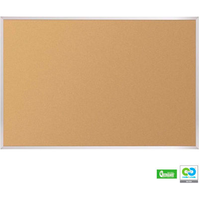 Balt® VT Logic Cork Board - Aluminum Trim, 48"W x 33-3/4"H