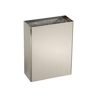 Bobrick® ClassicSeries™ Stainless Steel Wall Mount Trash Can, 6-2/5 Gallon