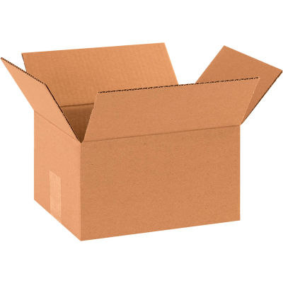 Global Industrial Cardboard Corrugated Boxes, 10"L x 8"W x 6"H, Kraft - Pkg Qty 25