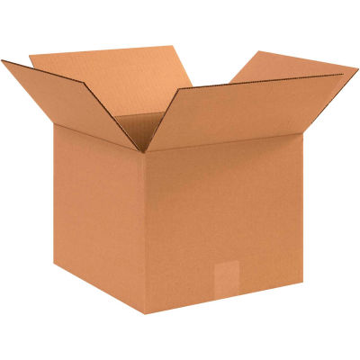 Global Industrial™ Boîtes ondulées en carton, 12"L x 12"L x 10"H, Kraft - Qté par paquet : 25