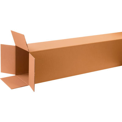 Global Industrial™ Grandes boîtes ondulées en carton, 12"L x 12"L x 52"H, Kraft - Qté par paquet : 15