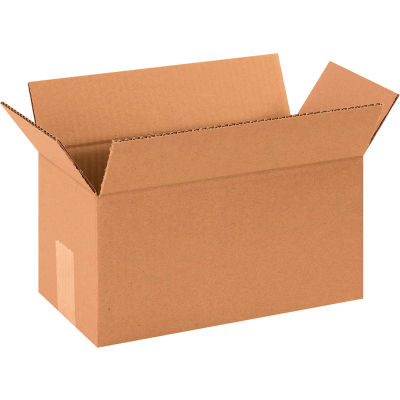 Global Industrial™ longues boîtes ondulées en carton, 12"L x 6"L x 6"H, Kraft - Qté par paquet : 25