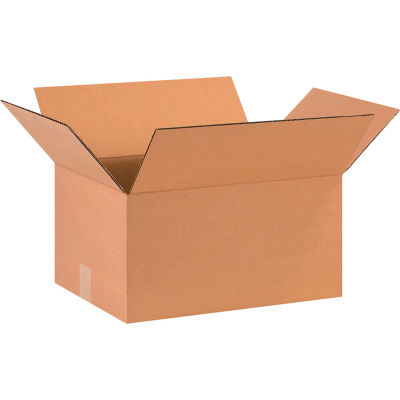 Global Industrial™ Boîtes ondulées en carton, 16"L x 12"L x 8"H, Kraft - Qté par paquet : 25