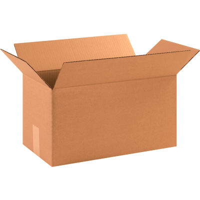 Global Industrial™ longues boîtes ondulées en carton, 17"L x 7"L x 7"H, Kraft - Qté par paquet : 25