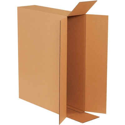 Global Industrial Side Loading Cardboard Corrugated Boxes, 26"L x 6"W x 20"H, Kraft - Pkg Qty 10