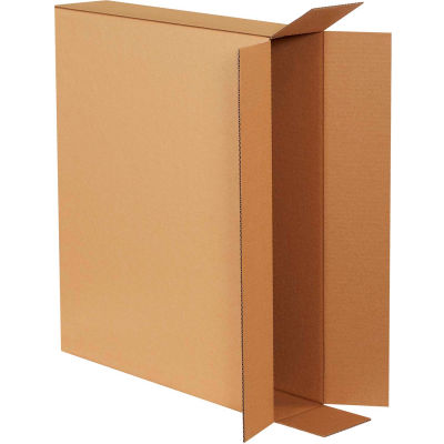 Global Industrial™ Side Loading Cardboard Corrugated Boxes, 28"L x 5"W x 24"H, Kraft - Pkg Qty 20
