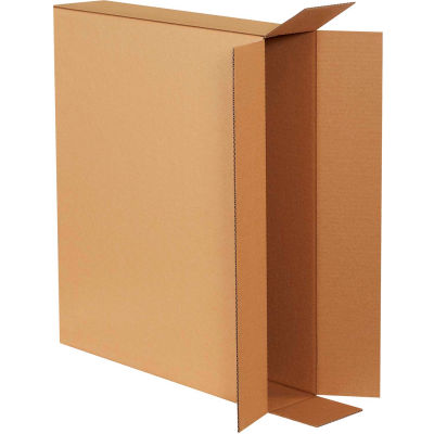 Global Industrial Side Loading Cardboard Corrugated Boxes, 28"L x 5"W x 24"H, Kraft - Pkg Qty 20
