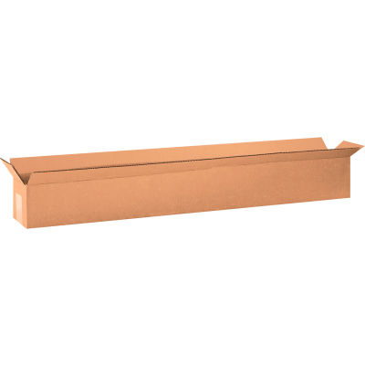 Global Industrial™ longues boîtes ondulées en carton, 60"L x 6"L x 6"H, Kraft - Qté par paquet : 15