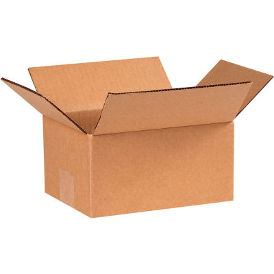 Global Industrial™ Boîtes ondulées en carton, 8"L x 6"L x 4"H, Kraft - Qté par paquet : 25