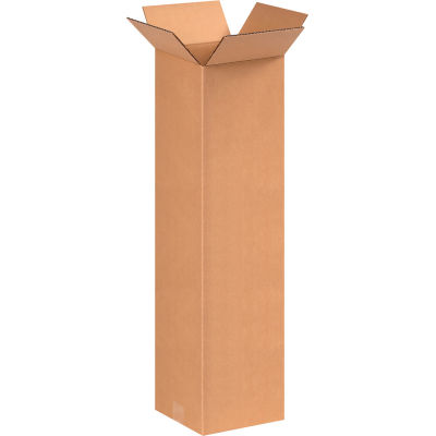 Global Industrial™ Grandes boîtes ondulées en carton, 8"L x 8"L x 30"H, Kraft - Qté par paquet : 25