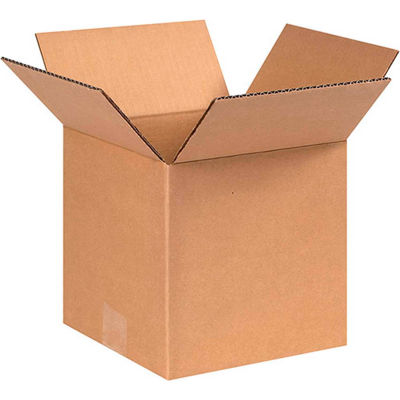 Global Industrial Cube Cardboard Corrugated Boxes, 8"L x 8"W x 8"H, Kraft - Pkg Qty 25