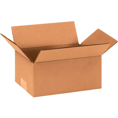 Global Industrial™ Boîtes ondulées en carton, 9"L x 6"L x 4"H, Kraft - Qté par paquet : 25