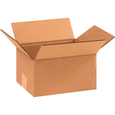 Global Industrial™ Cardboard Corrugated Boxes, 9"L x 7"W x 5"H, Kraft - Pkg Qty 25