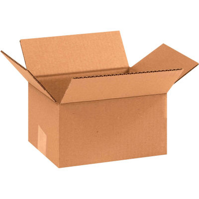 Global Industrial Cardboard Corrugated Boxes, 9"L x 7"W x 5"H, Kraft - Pkg Qty 25