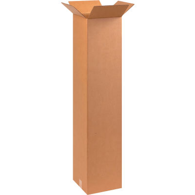 Global Industrial™ Grandes boîtes ondulées en carton, 9"L x 9"L x 48"H, Kraft - Qté par paquet : 20