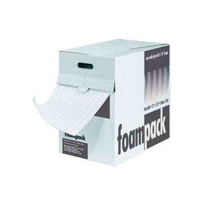 Air Foam Dispenser Packs 12"W x 350'L, 1/16" Thickness, White, 1 Roll Pack