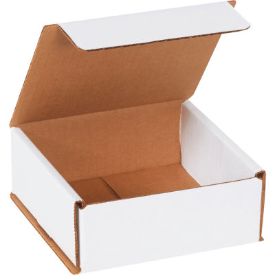 Corrugated Mailers 5" x 5" x 2" 200#/ECT-32 White - Pkg Qty 50