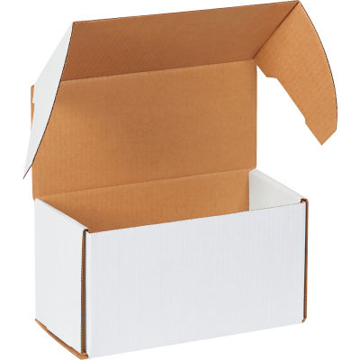 Enveloppes extérieures en carton ondulé Global Industrial™, 10-5/16 po L x 5 po l x 5-9/16 po H, blanc - Qté par paquet : 50