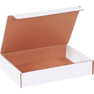 Corrugated Literature Mailers 9" x 6-1/2" x 1-3/4" 200#/ECT-32 White - Pkg Qty 50
