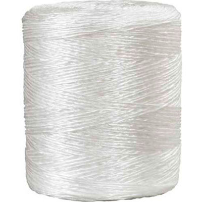 1 Ply Polypropylene Tying Twine, 5500'L, 210 Lbs/in Tensile Strength, White, 1 Pack