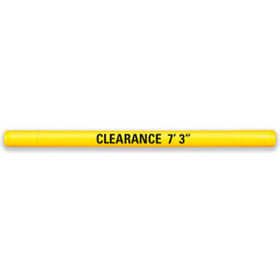 Hauteur barre de clairance garde, dia. 4-1/2" x 80" L, jaune w / aucune cassette