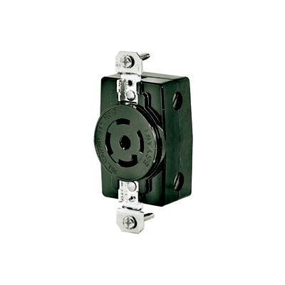 Bryant 40045FR TECHSPEC® Receptacle, 20A, 3ph 120/208V AC 400Hz, Black