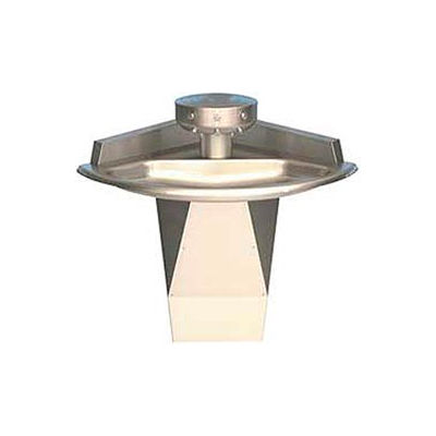 Bradley Corp® Wash Fountain, Off-line Vent, Corner, Series SN2013, 3 Person