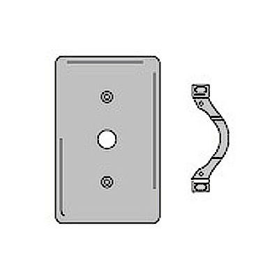 Bryant SS12 Telephone and Coax Plate, 1-Gang, Standard, Satin Stainless, Strap