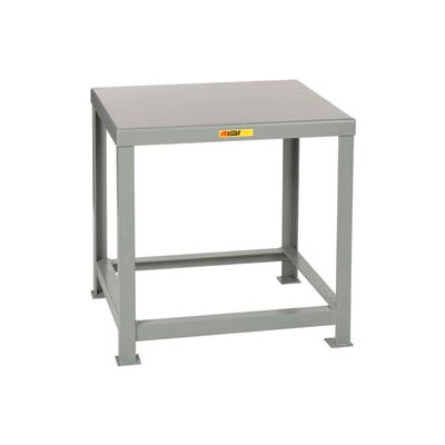 Petit géant® Table de machine stationnaire avec pied incliné, bord carré en acier, 30 « Lx16 » Dx30 « H, Gris