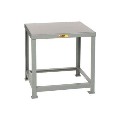 Petit géant® Table de machine stationnaire avec pied incliné, bord carré en acier, 30 « Lx22 » Dx24 « H, Gris