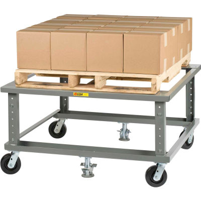 Little Giant® Ergonomic Adjustable Height Pallet Stand PDE-4248-6PH2FL - 42" x 48"