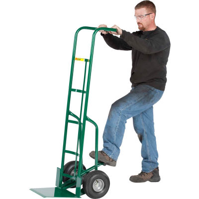 Little Giant® 60" Tall Hand Truck with Foot Kick TF-370-10FF - 10" Flat Free Wheels