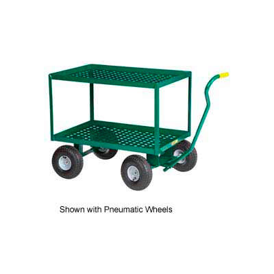 Little Giant® 2 Shelf Wagon Truck 2LDWP-2448-10-G - 24 x 48 - 10" Rubber Wheels