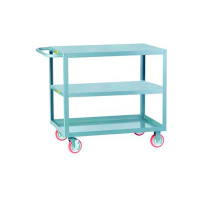 Service Cart, 3 Flush Shelves, 24"Wx36"L, 1200 Lbs. Cap.